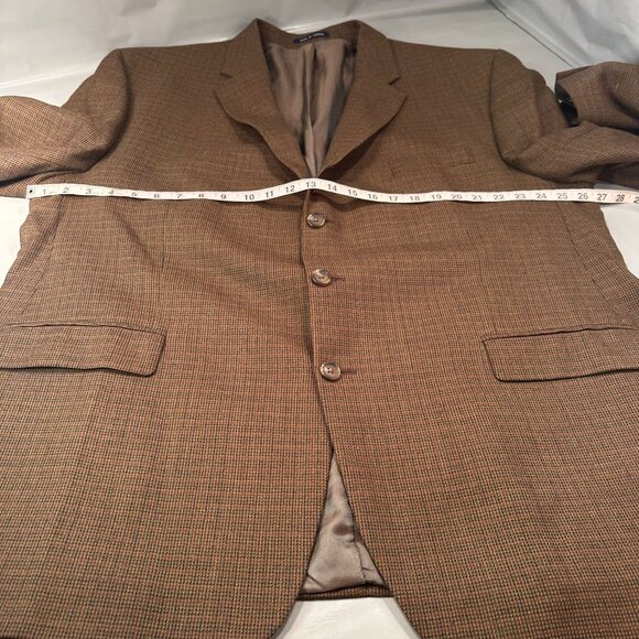 Ralph Lauren Houndstooth Sport Coat Mens Blazer Jacket Lambswool Single Breasted - Picture 15 of 16